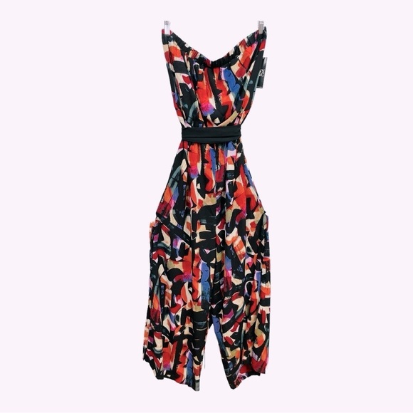 New York and Company Multi Colored Off the Shoulders Romper/Jumpsuit size XXL - Picture 1 of 8